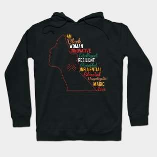 I Am Black And Strong Woman Black History Month Hoodie